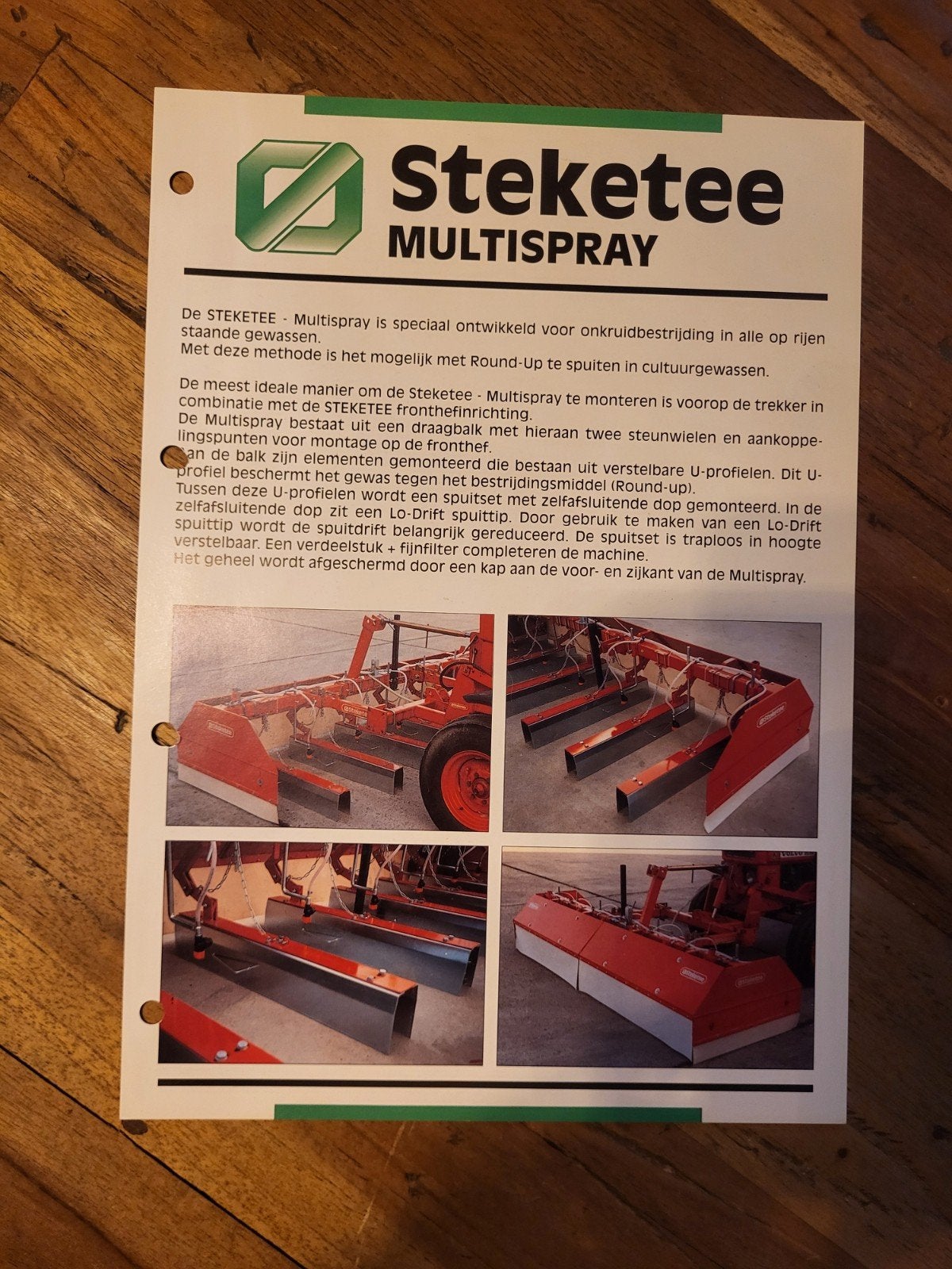 tractor folder Steketee Multispray, Ophalen of Verzenden, Zo goed als nieuw, Folder