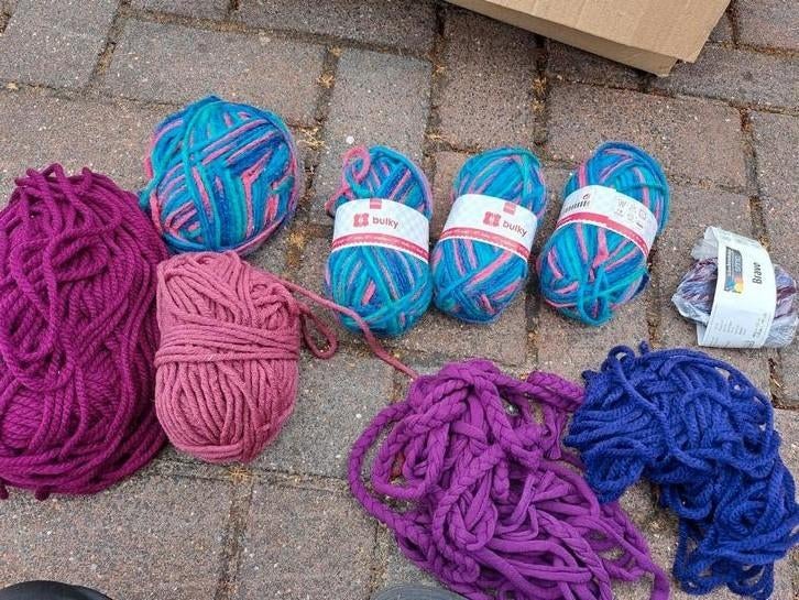 Breiringen set met wol en garen, Hobby en Vrije tijd, Ophalen of Verzenden