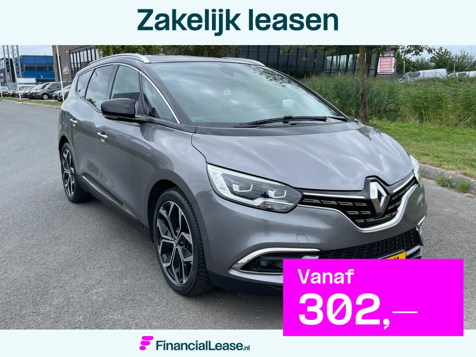 Renault Grand Scénic 1.3 TCe Intens 7p Aut, Pano, Trekhaak,, 4 cilinders, 7 stoelen, Bedrijf, Zilver of Grijs