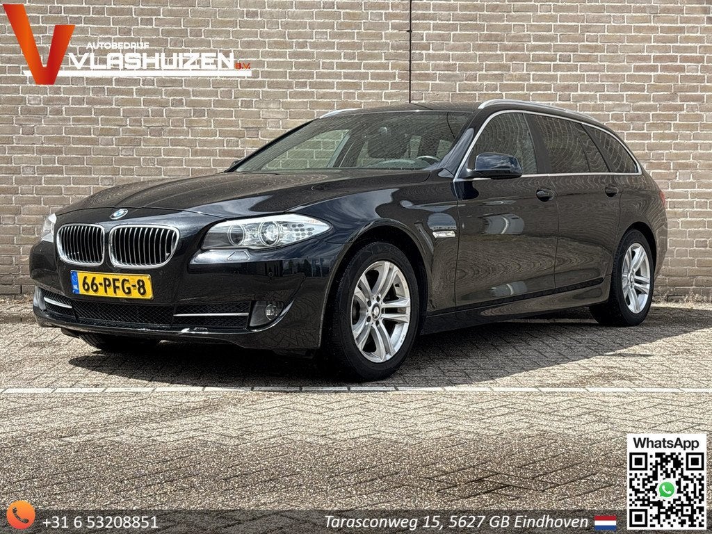 BMW 5-serie Touring 528i High Executive Automaat | Leder | C, Auto's, BMW, Euro 5, Achterwielaandrijving, Gebruikt, Zwart