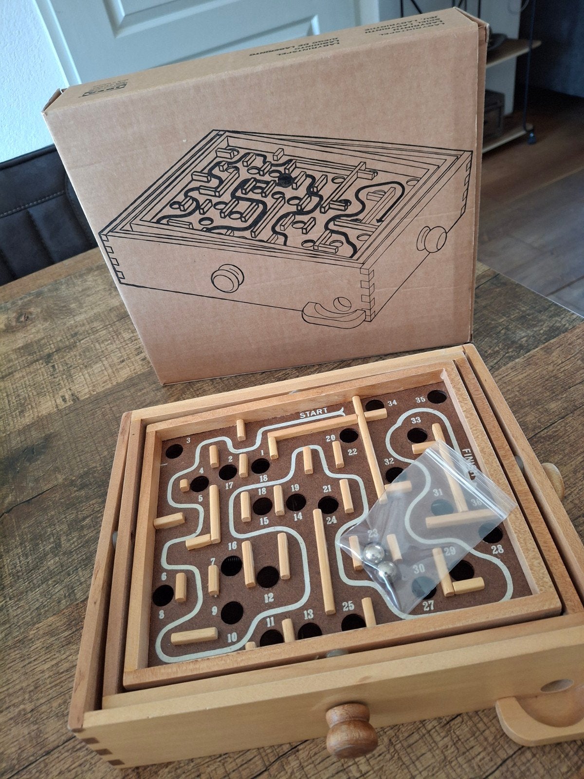 Mooie houten labyrint doolhof, Ophalen of Verzenden
