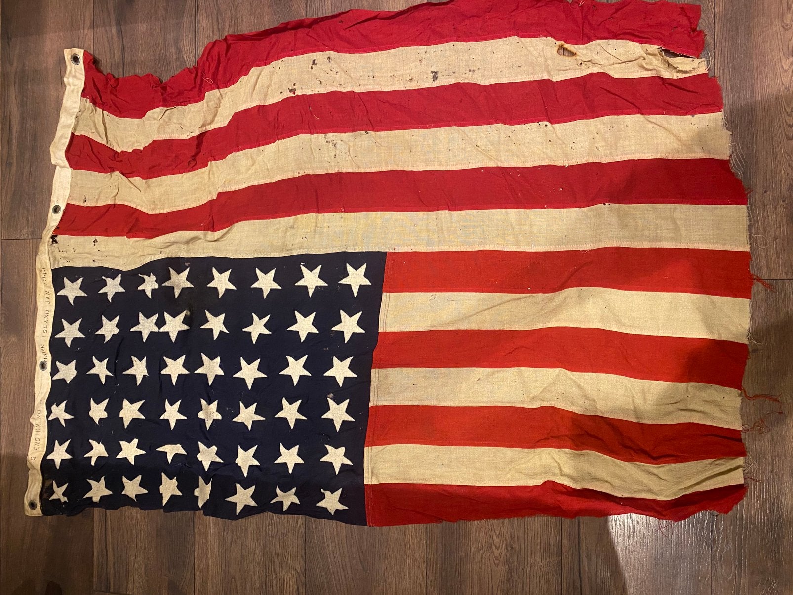 Originele WO2 US Navy Vlag No. 9 Mare Island Jan 1944, Ophalen of Verzenden, Amerika