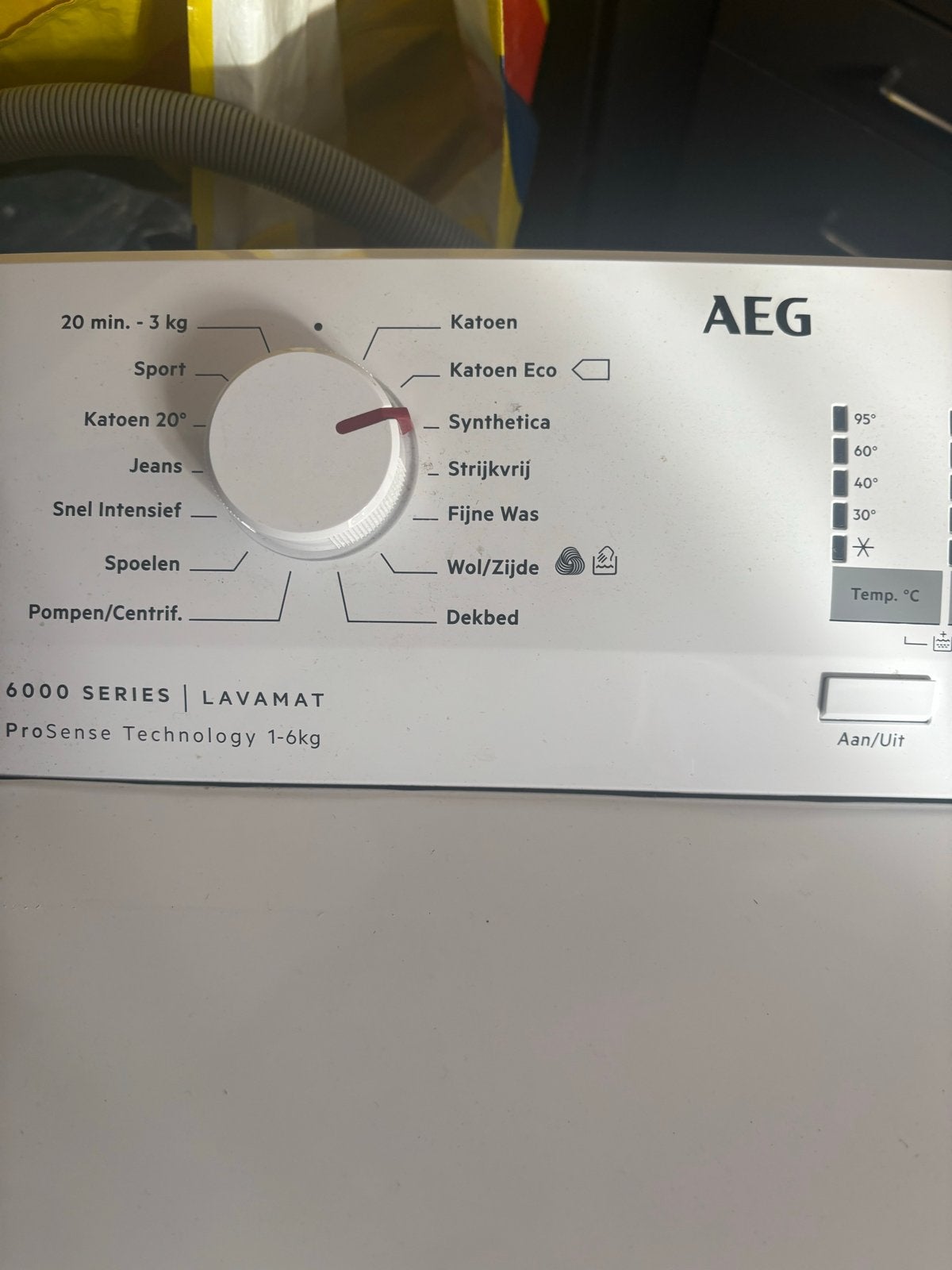 AEG Wasmachine - Bovenlader, 4 tot 6 kg, Bovenlader, Ophalen of Verzenden, 85 tot 90 cm