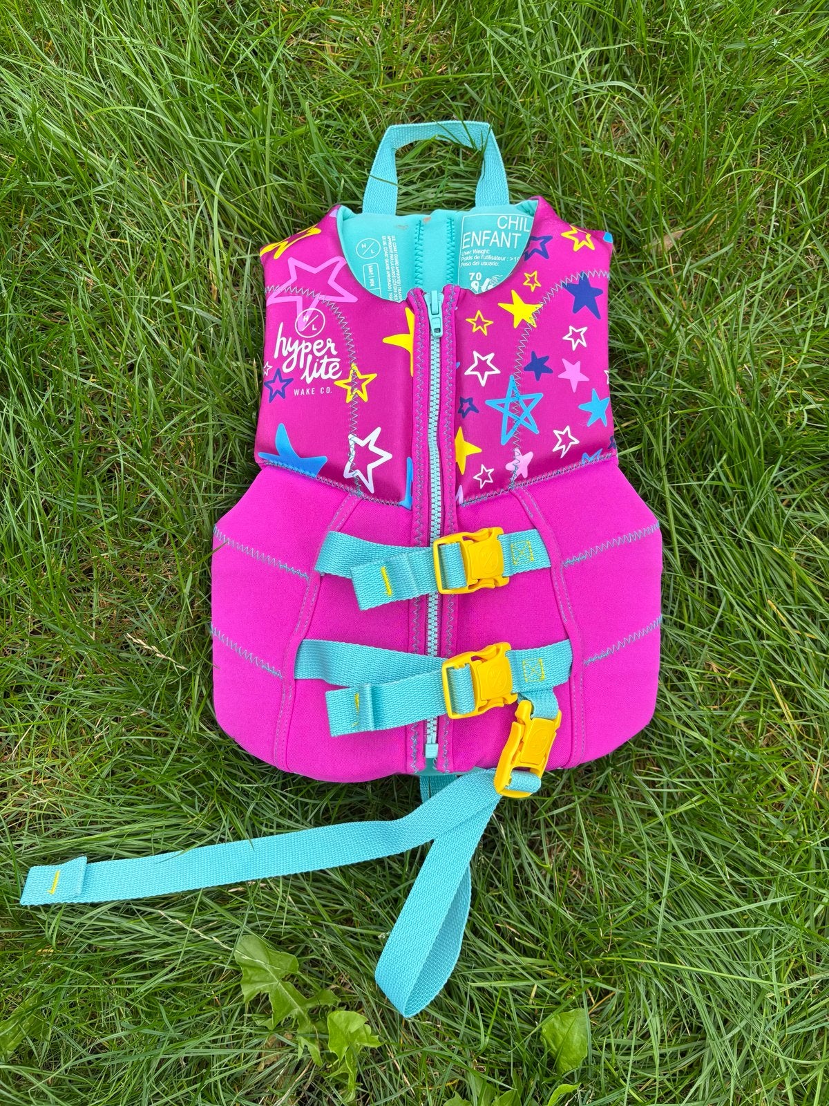 Hyperlite Wake Co. zwemvest voor kinderen (15 - 25 kg), Maat 116, Meisje, Ophalen of Verzenden, Zo goed als nieuw