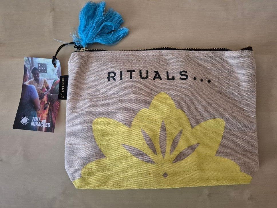 Nieuwe Rituals Tiny Miracles Pouch - Geel/Beige, Ophalen of Verzenden, Nieuw, Beige, Overige typen