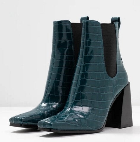 High heeled ankel boots (TOPSHOP), Blauw, Lage of Enkellaarzen, Topshop, Ophalen of Verzenden