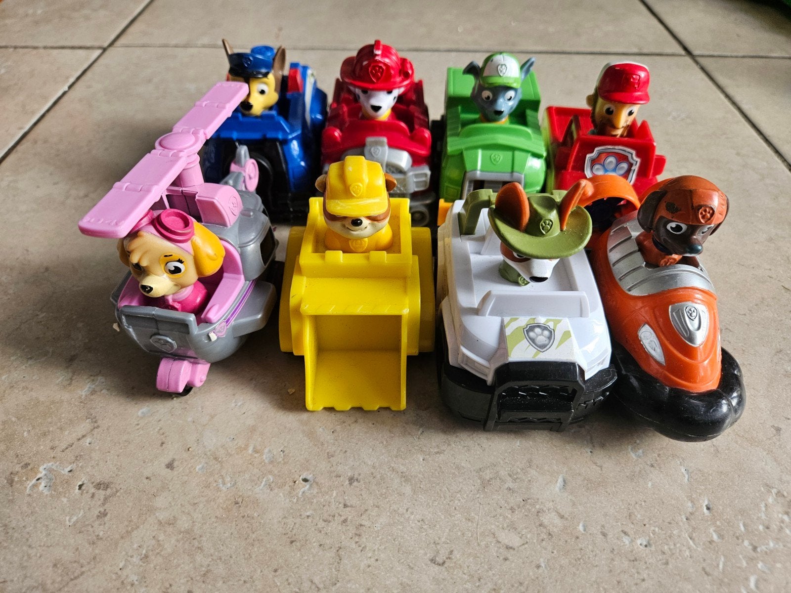 Paw Patrol Voertuigen Set - 8 Stuks, Ophalen, Gebruikt