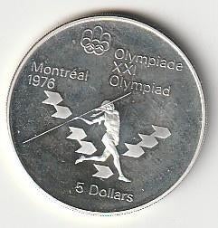 5  dollars  1975  Canada. km. 99   proof/unc, Ophalen of Verzenden, Noord-Amerika, Losse munt, Zilver