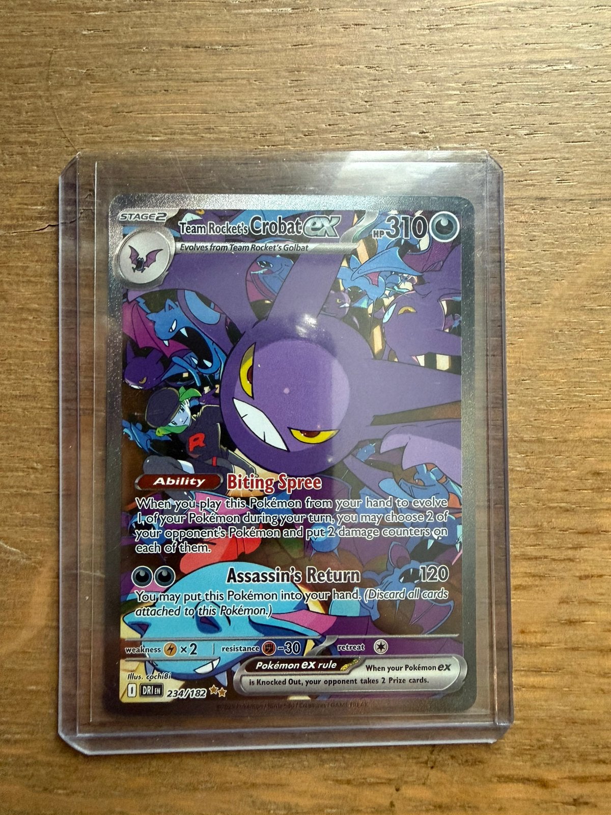 Team Rocket’s Crobat EX ( 234/182 ), Hobby en Vrije tijd, Verzamelkaartspellen | Pokémon, Ophalen of Verzenden, Zo goed als nieuw