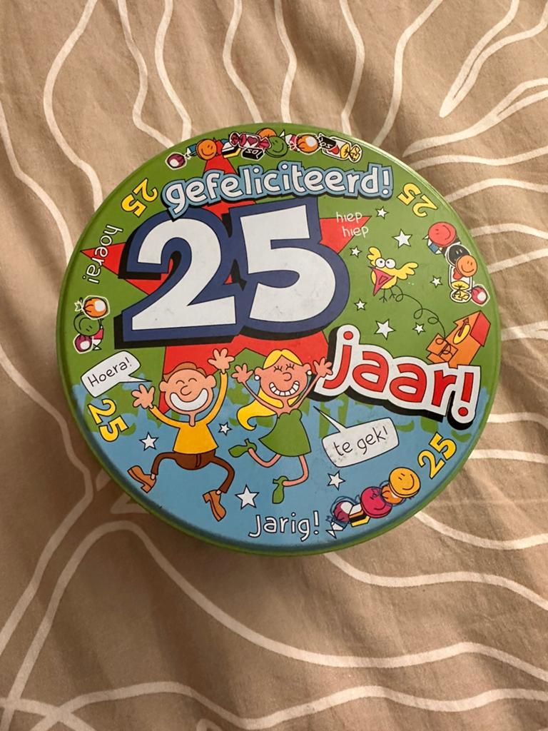 Hoera 30 Jaar! Bewaarblik / Koekblik / Snoepblik, Verzamelen, Blikken, Ophalen of Verzenden, Zo goed als nieuw, Koek(jes), Overige merken
