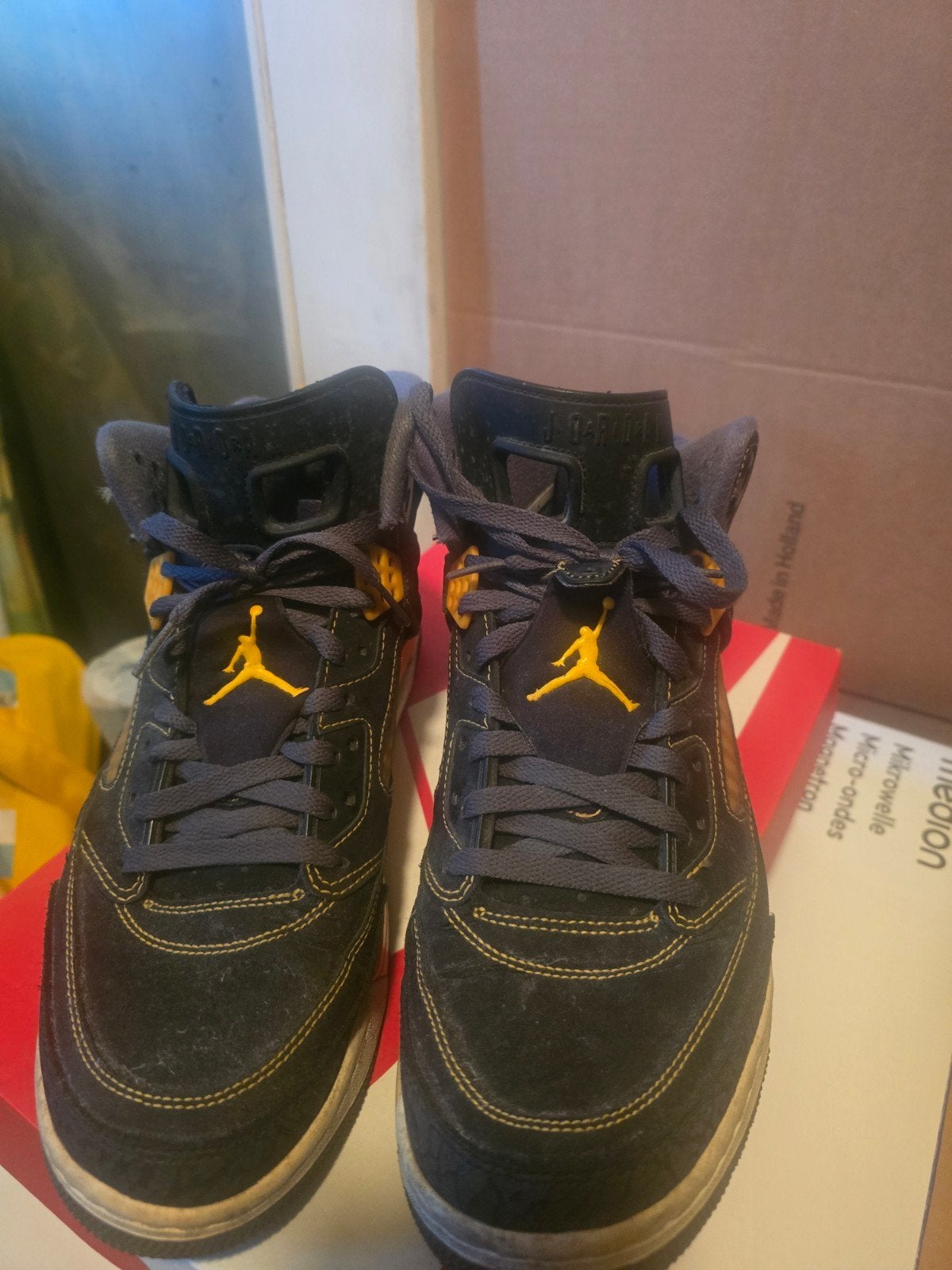 Jordan Spizike sneakers - Zwart/Geel - Maat 45, Kleding | Heren, Ophalen, Zwart, Nike, Sneakers of Gympen
