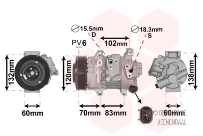 Aircopomp van een Toyota Avensis, Auto-onderdelen, Overige Auto-onderdelen, Toyota, Nieuw, 3 maanden garantie, Ophalen of Verzenden