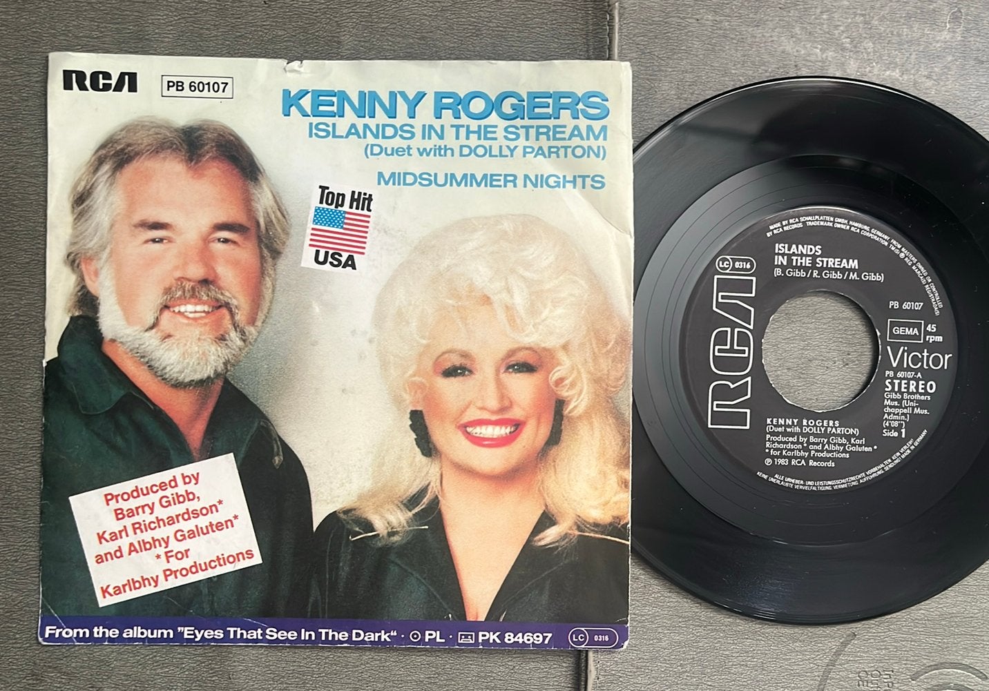 Kenny Rogers & Dolly Parton - Islands in the stream 7” DE 83, Cd's en Dvd's, Vinyl Singles, Gebruikt, 7 inch, Ophalen of Verzenden