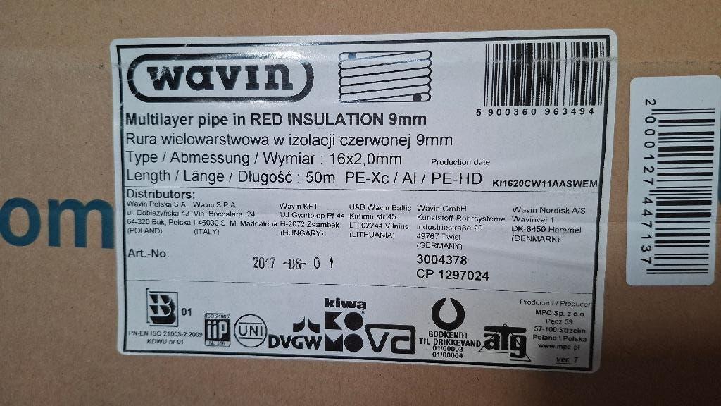 2 rollen WAVIN Meerlagenbuis 16 x 2.0mm 50 Mtr., Auto diversen, Autogereedschap, Ophalen, ,, Nieuw, ,