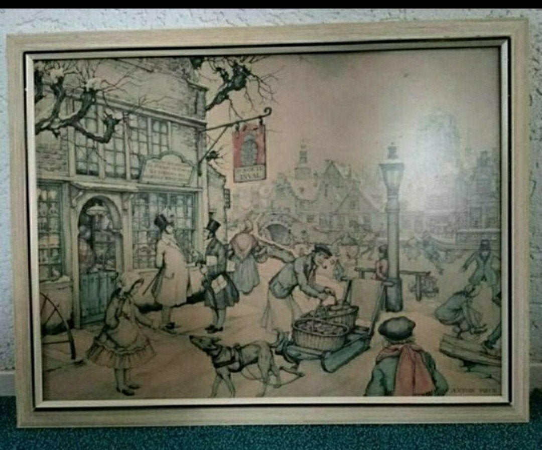 "in de Soete Inval",Anton Pieck,bakkerij,Oldemarkt,markt, Antiek en Kunst, Curiosa en Brocante, Ophalen of Verzenden