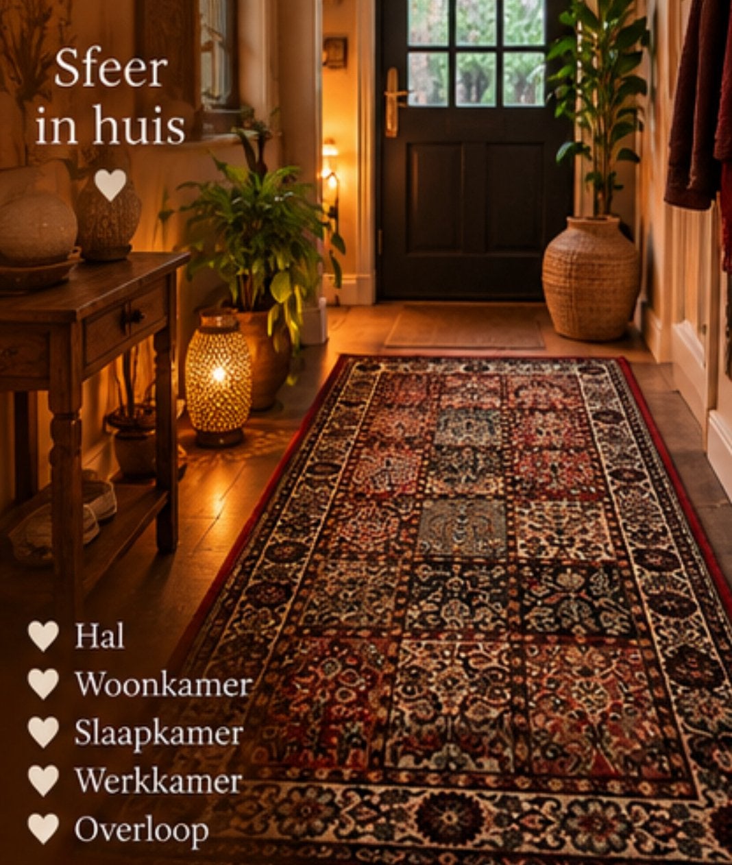 Prachtige Oosterse vintage loper – sfeervol & karaktervol, Bruin, 75 m² of meer, Ophalen of Verzenden, Zo goed als nieuw