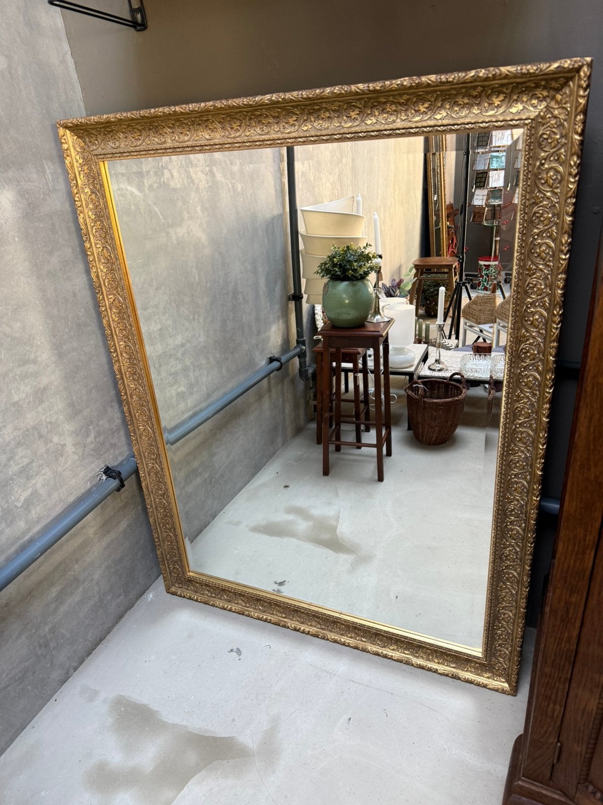 Grote vintage spiegel - 115x90cm, Ophalen, Q, 100 tot 150 cm, Q