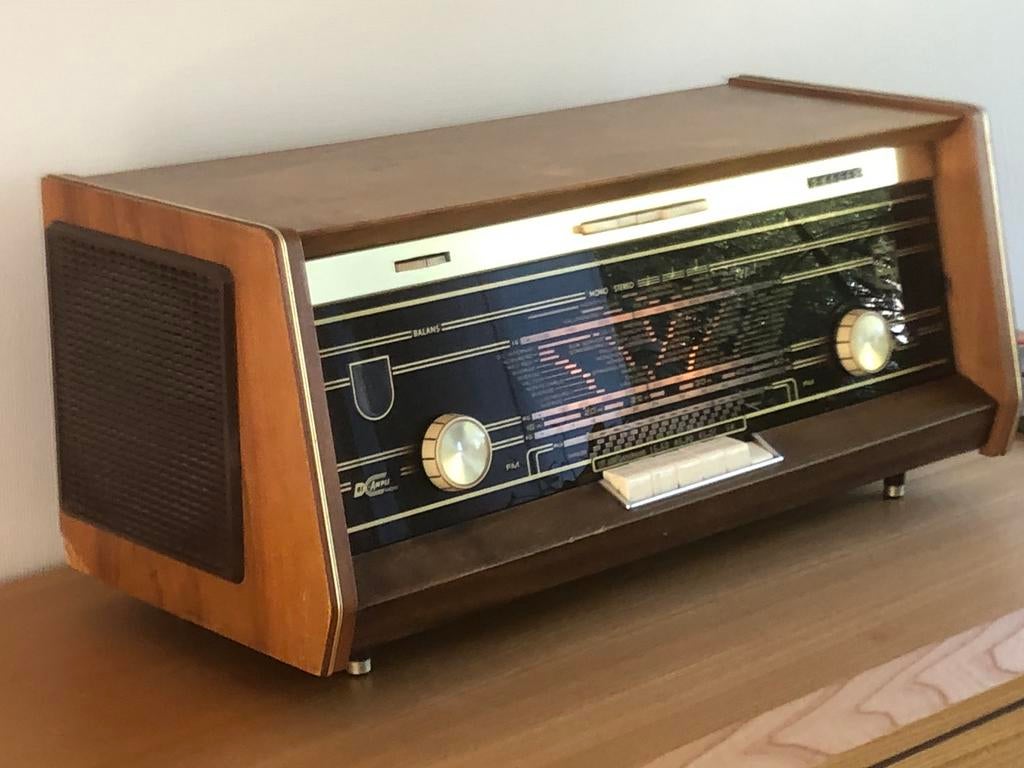 Vintage Philips buizenradio B5X23A, Audio, Tv en Foto, Radio's, Ophalen, Gebruikt