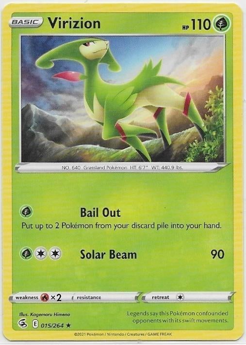 Fusion Strike,  Virizion [rare] 15/264, Verzenden, Nieuw, Losse kaart