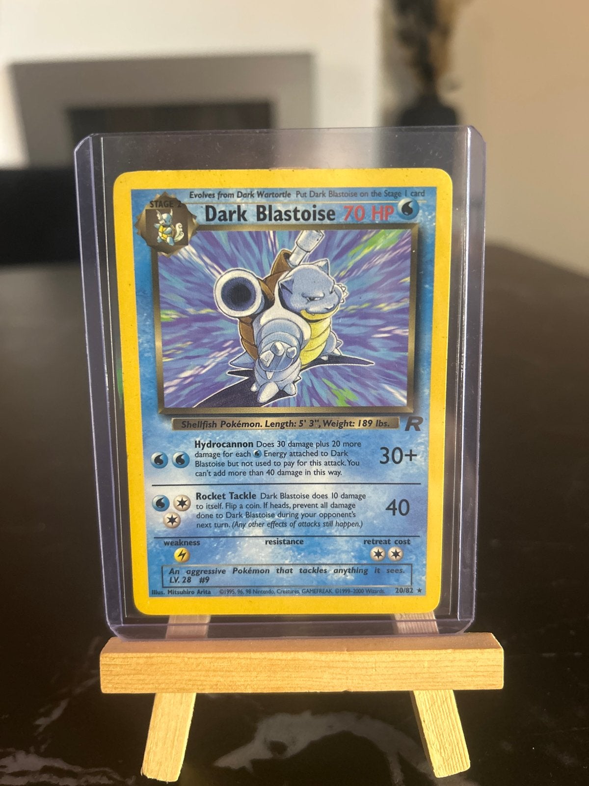 Dark Blastoise 20/82 - Team Rocket Set Pokémon Kaart, Ophalen of Verzenden, Gebruikt, Losse kaart, Foil