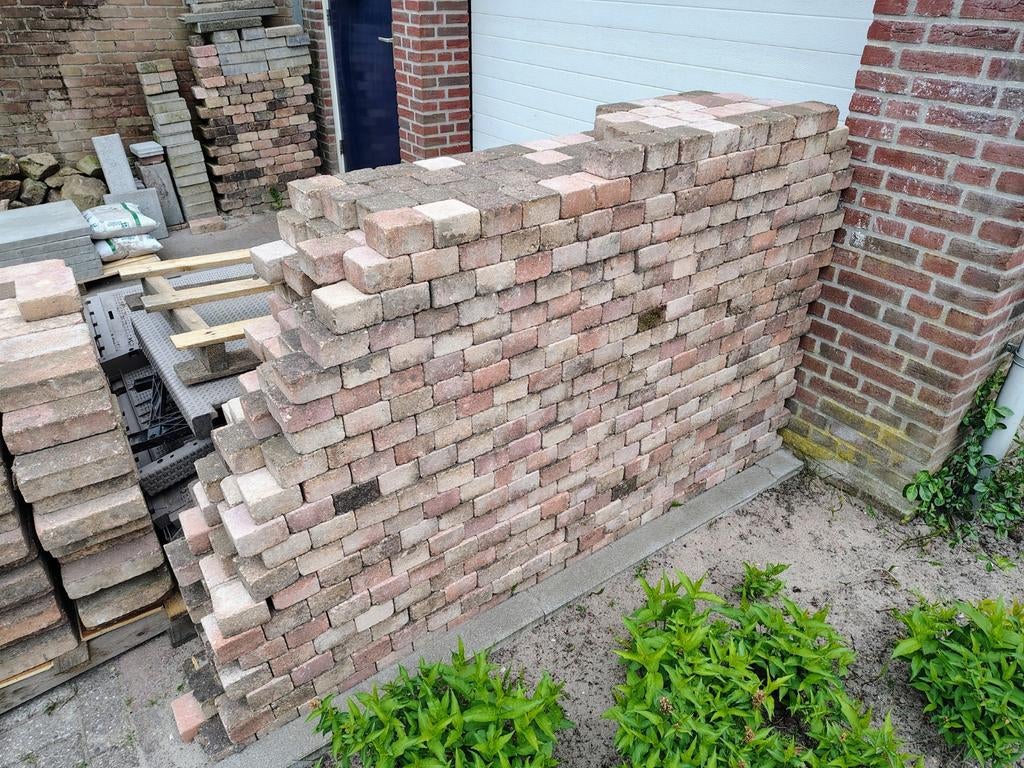 Klinkers tegels straat stenen 10x10x6, Tuin en Terras, Ophalen, Gebruikt, Klinkers, 10 m² of meer