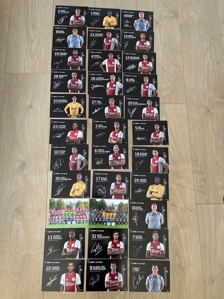 Ajax for the Future - Complete set van 33 kaarten, Verzamelen, Ansichtkaarten | Nederland, Ongelopen, Noord-Holland, 1980 tot heden
