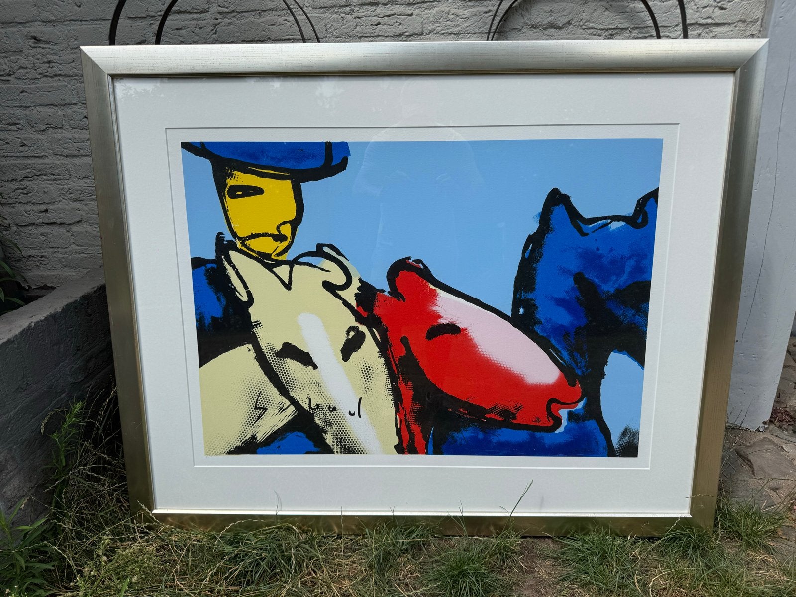 Herman Brood - Amazone (nr. 71/100) ingelijst, Antiek en Kunst, Kunst | Schilderijen | Klassiek, Ophalen, Expressionistisch, Dieren