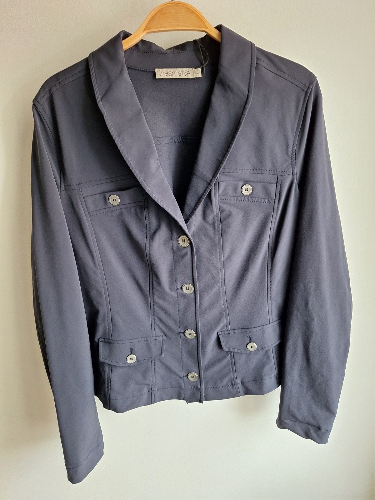 Travelstof damesjasje, Maat 38/40 (M), Dreamstar, Blauw, Nieuw