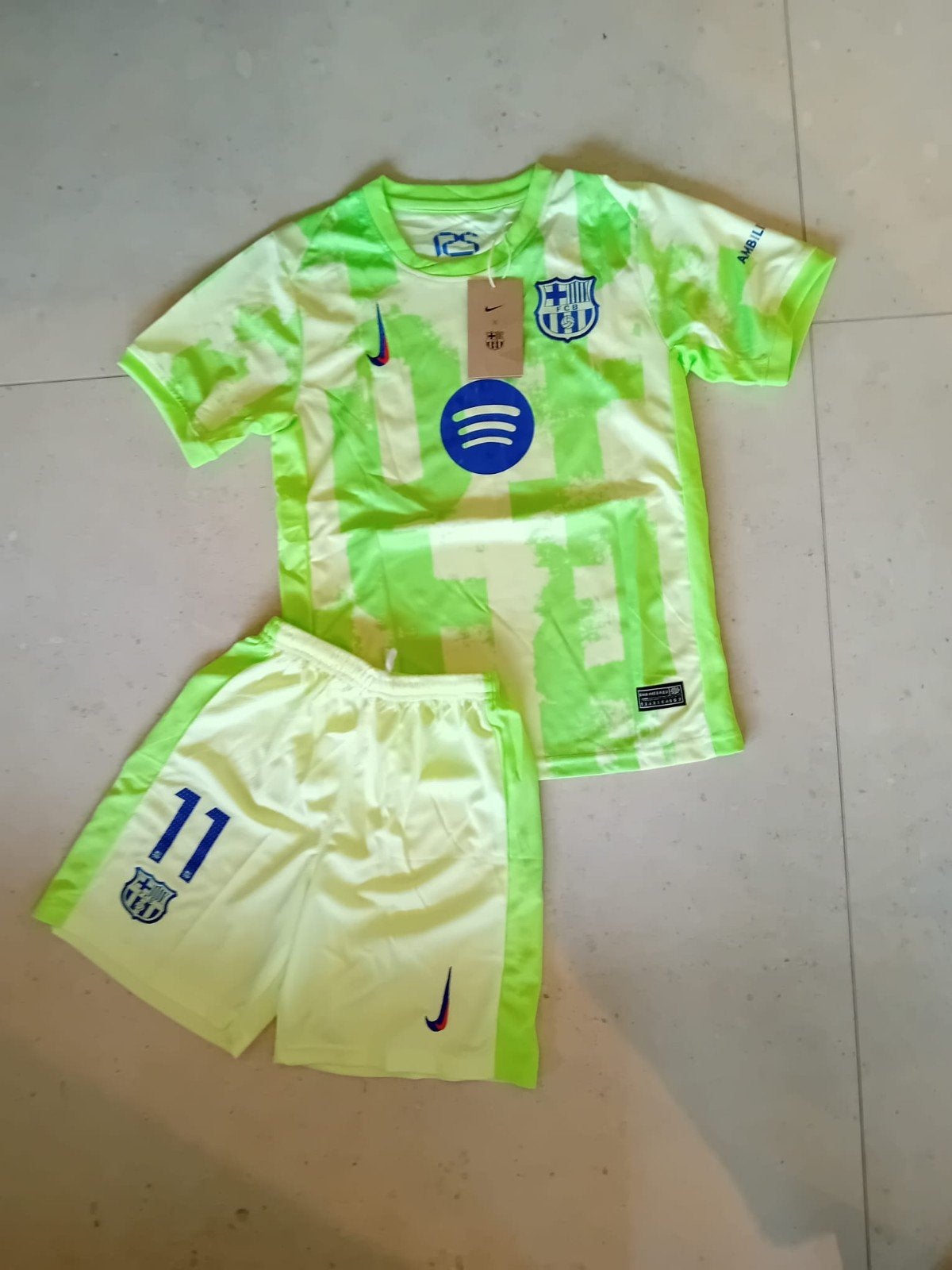FC Barcelona uit tenue Raphinha maat 158, Maat XS of kleiner, Ophalen of Verzenden, Nieuw, Set