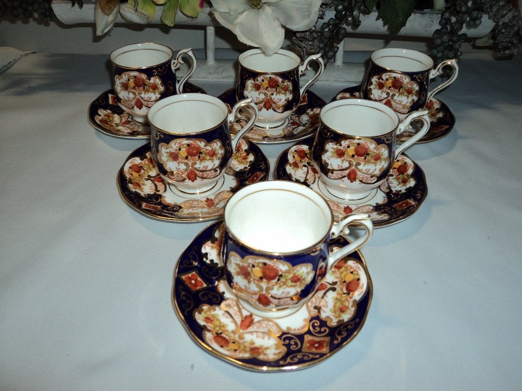 Royal albert heirloom 6 mokka kop en schotels, Ophalen of Verzenden