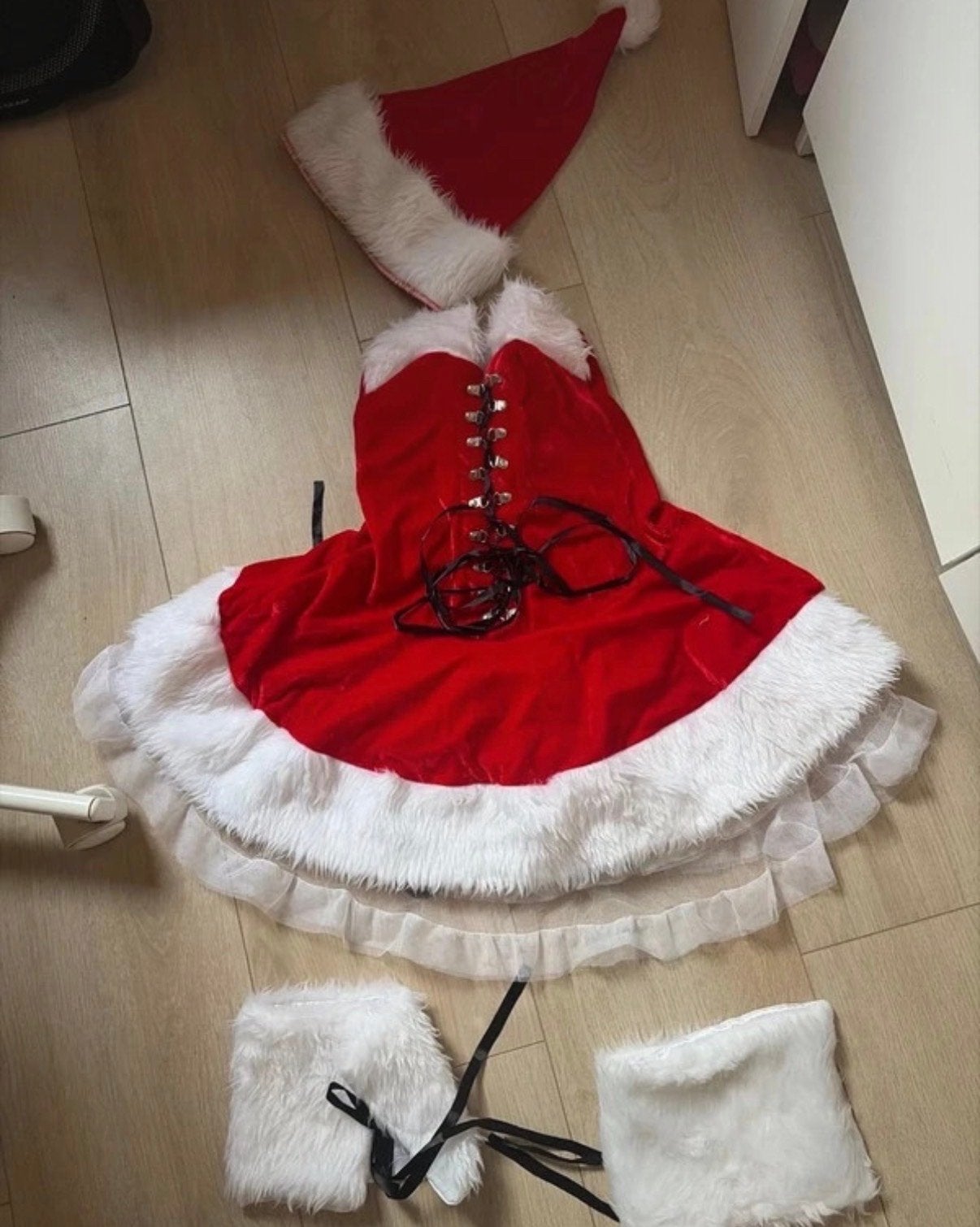 Kerstjurk onesize - Zo goed als nieuw, Maat 38/40 (M), Kerstmis of Sinterklaas, Ophalen of Verzenden, Zo goed als nieuw