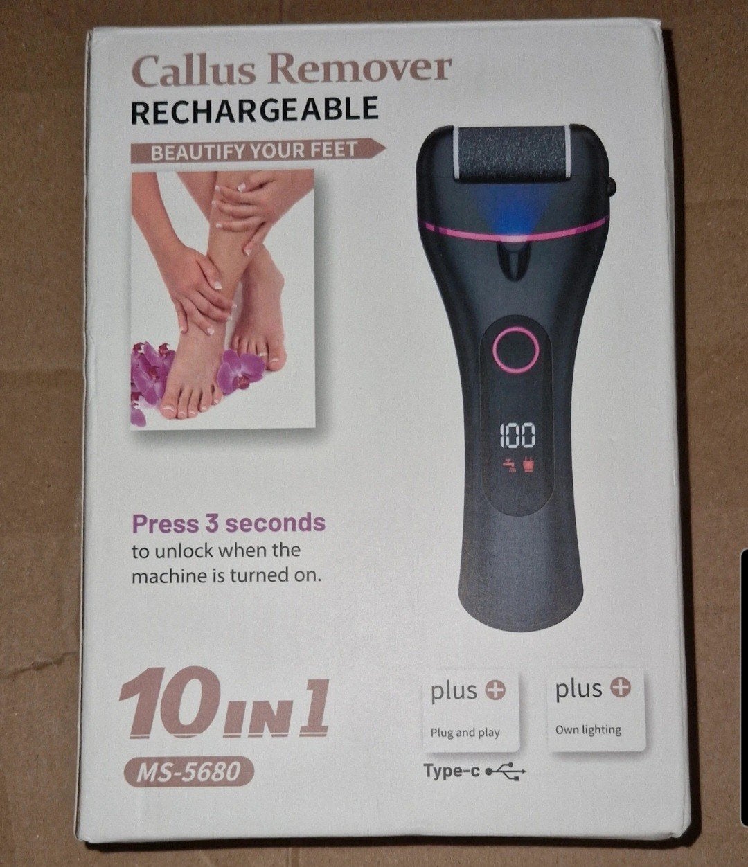 Oplaadbare Eeltverwijderaar 10-in-1 Set voor Voetverzorging, Verzenden, Nieuw, Hand- en Voetverzorging