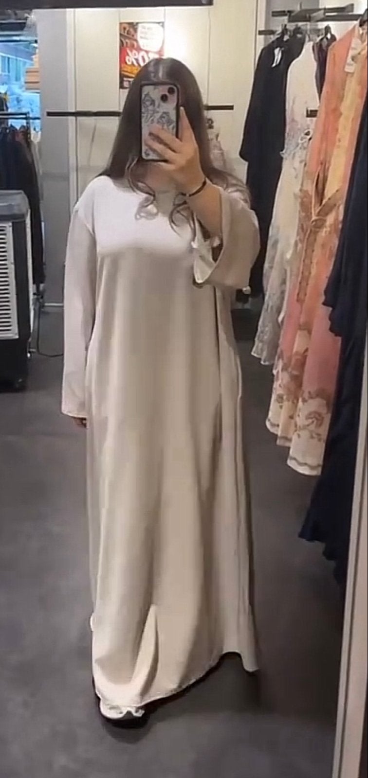 Elegante Abaya Jurk - Zwart en Beige, Kleding | Dames, Maat 38/40 (M), Zwart, Nieuw, Ophalen of Verzenden