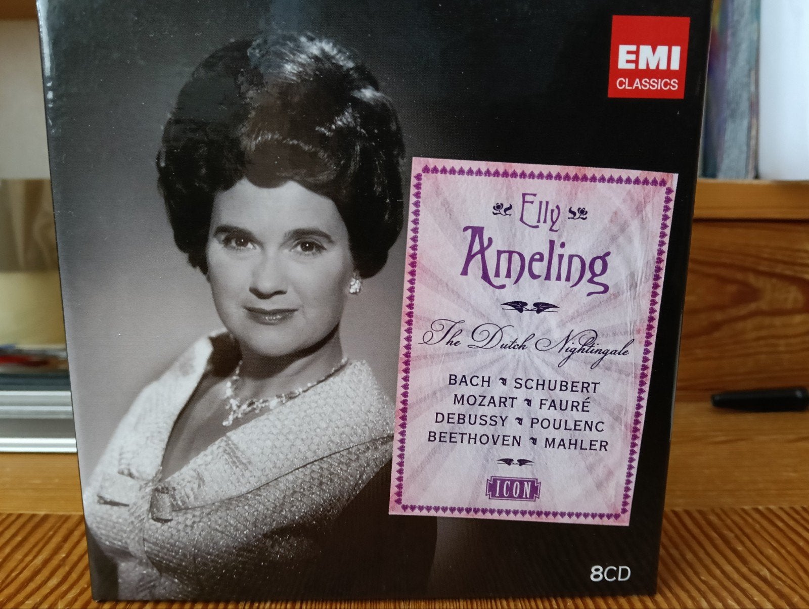 Elly Ameling Icon met Bach, Schubert, Fauré, etc. 8 cd, Cd's en Dvd's, Cd's | Klassiek, Ophalen of Verzenden, Barok, Zo goed als nieuw