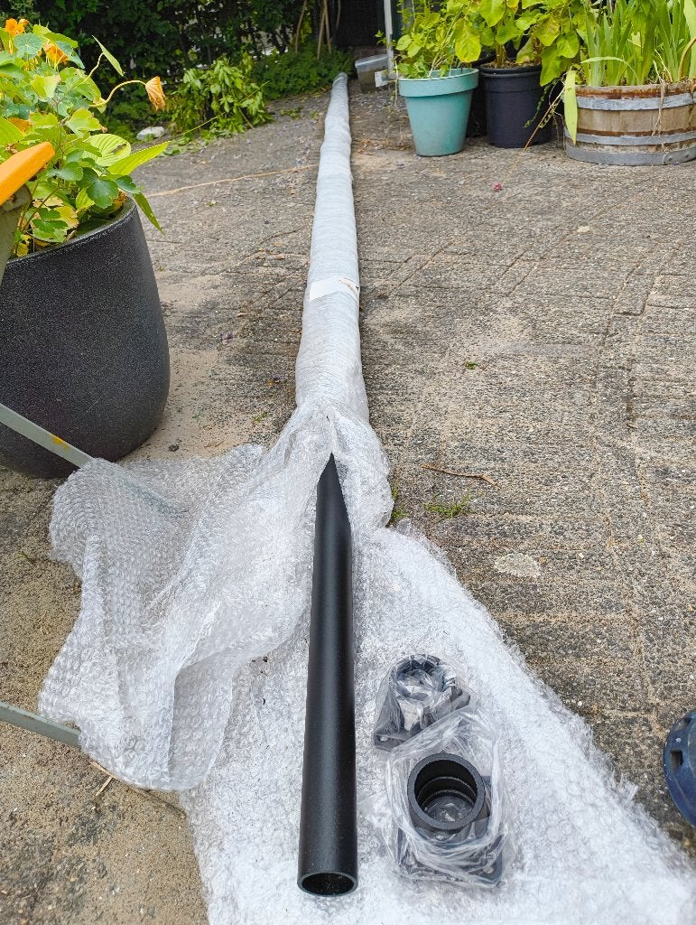 Metalen buis, zwart, 42mm x 3mm lengte 6 meter, Ophalen, Nieuw, Aluminium