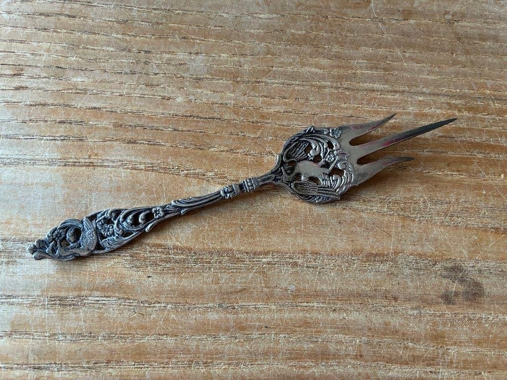 Vintage Gero C90 cakevork - model 647 kraanvogel, Antiek en Kunst, Ophalen of Verzenden