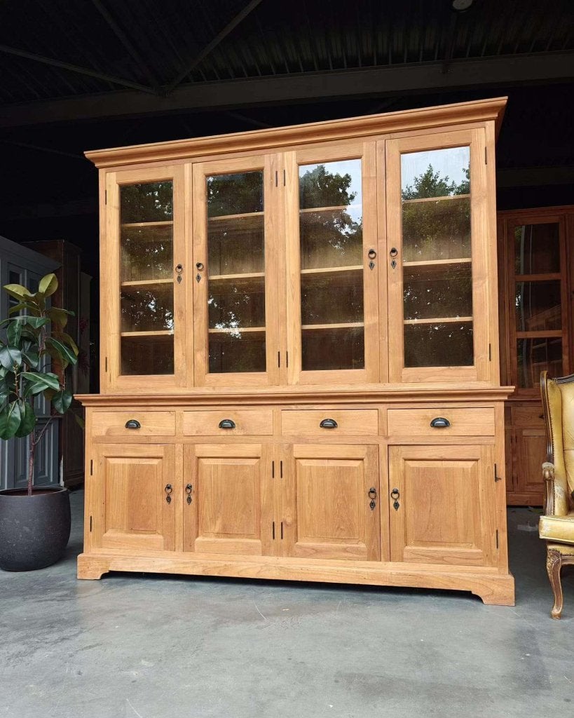 Winkelkast gemaakt van teakhout | Buffetkast  | Teak #0845, Huis en Inrichting, Kasten | Buffetkasten, Gebruikt, 200 cm of meer