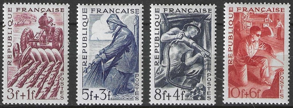 Frankrijk 1949 - Yvert 823-826 - Beroepen (PF), Verzenden, Postfris