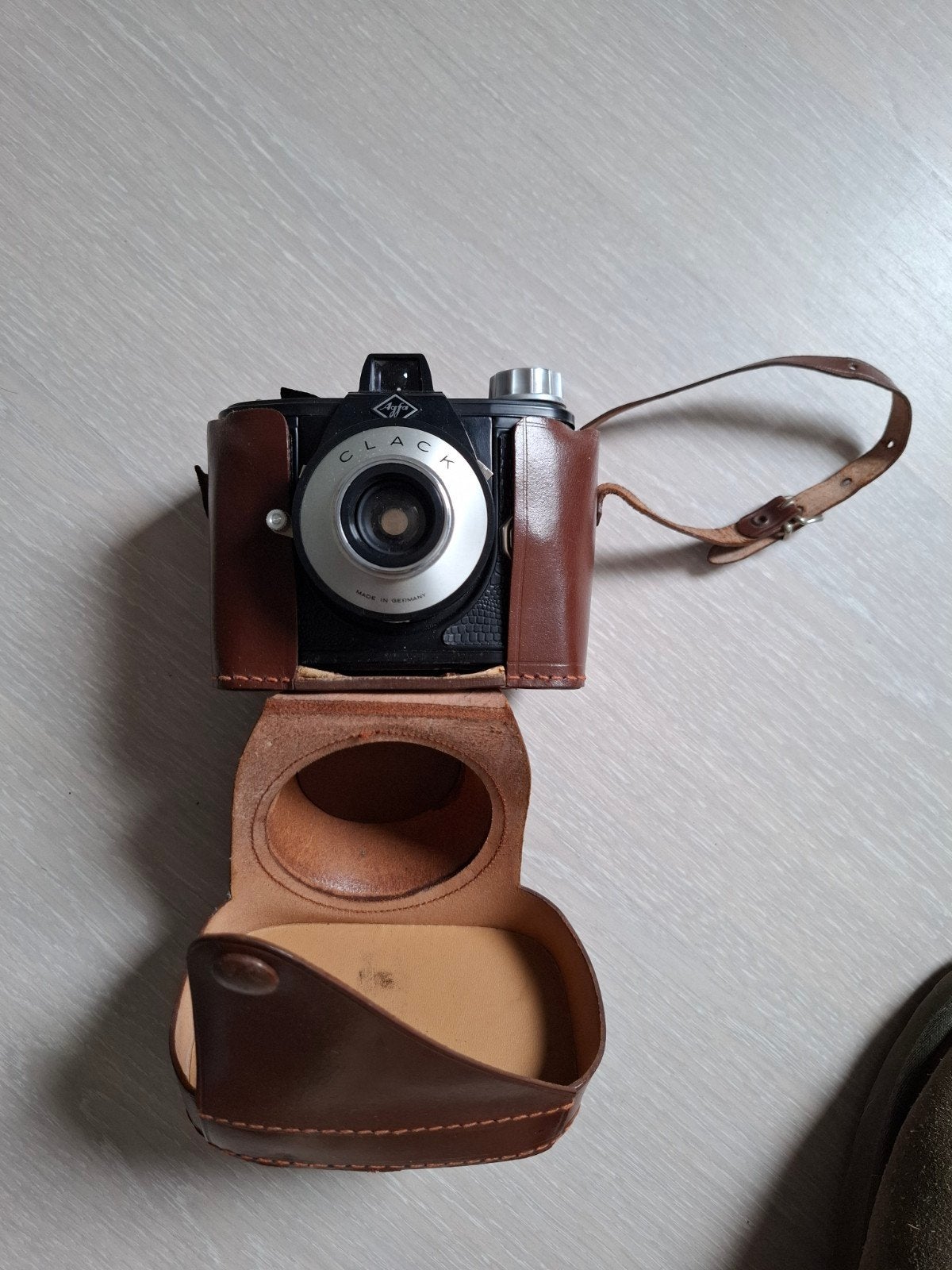 Agfa Clack camera met leren tasje - Vintage, Ophalen