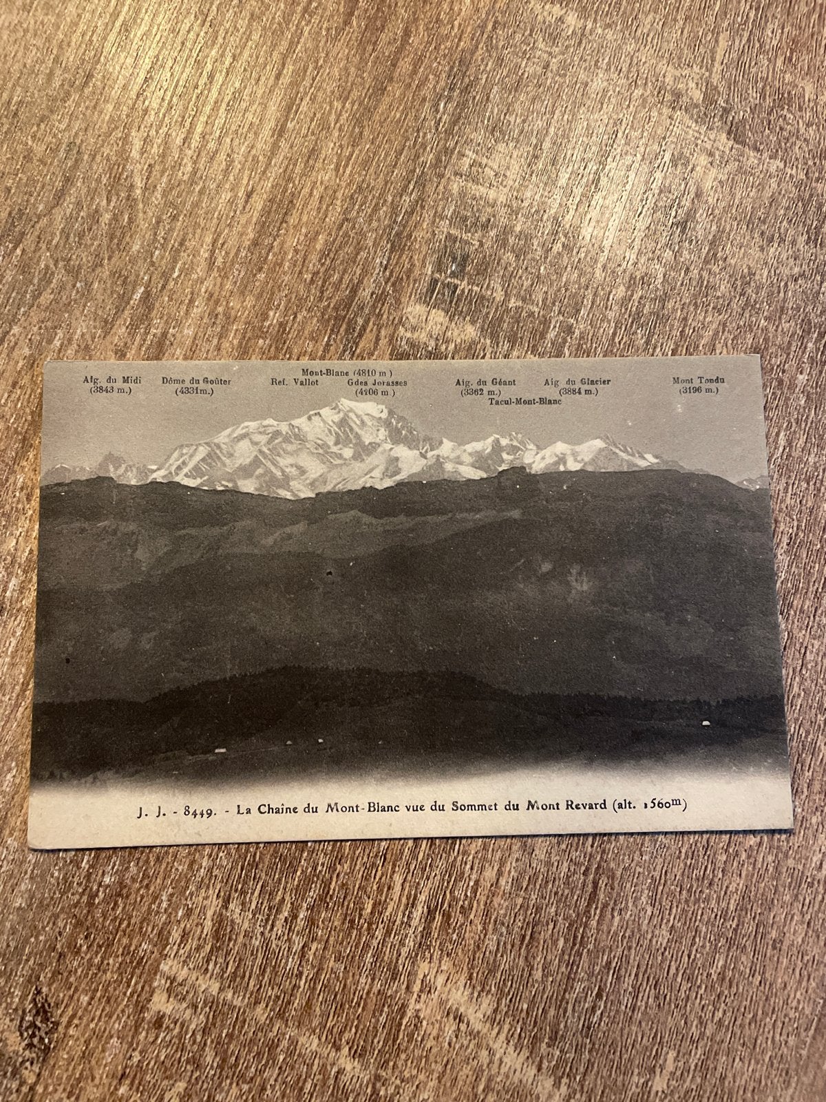 Oude ansichtkaart Mont Blanc, 1922, Verzamelen, Ophalen of Verzenden, 1920 tot 1940, Gelopen, Overig Europa