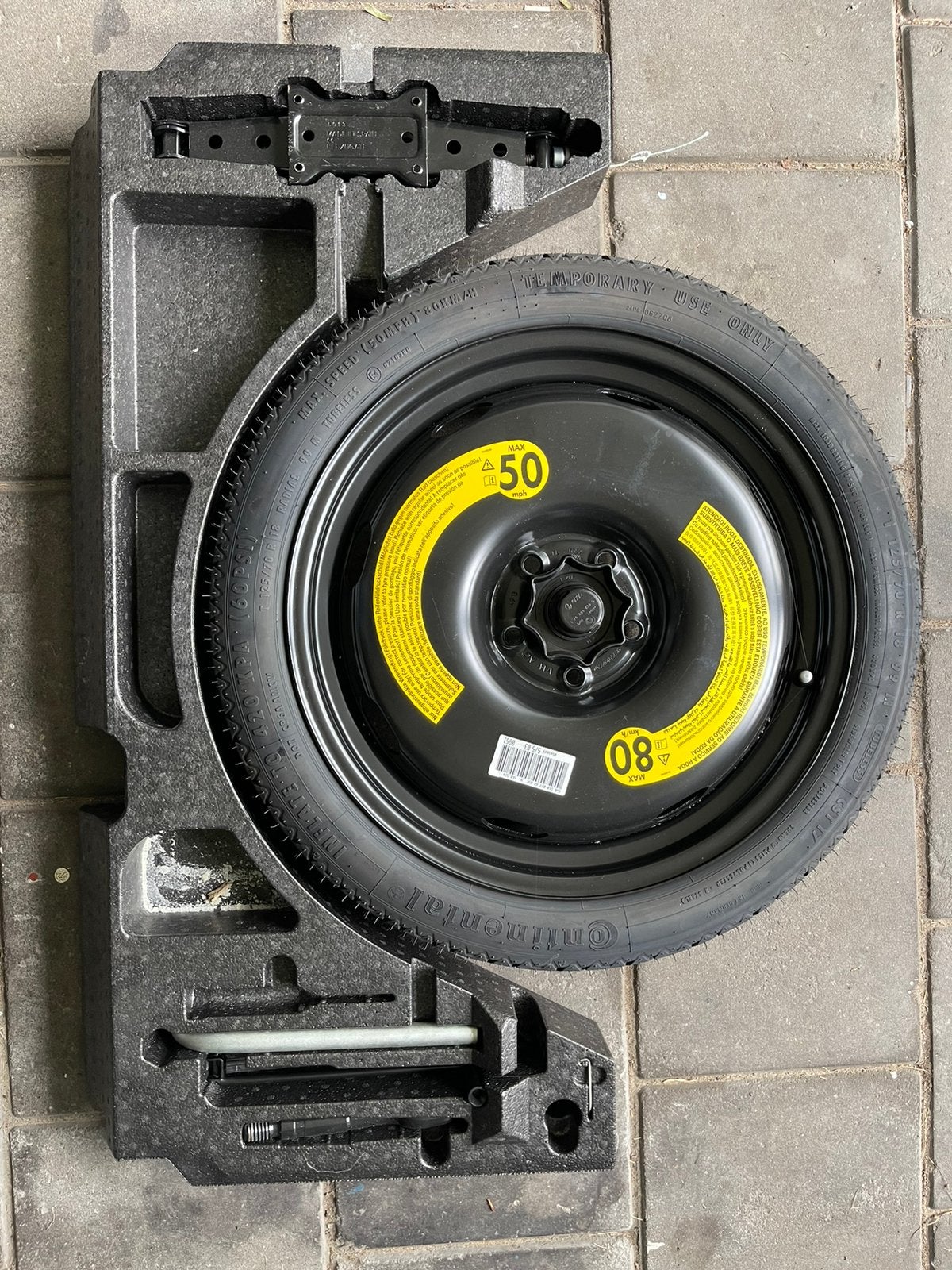Vw Golf 7 7,5 leon thuiskomer set compleet pech reserve 18”, Ophalen, Nieuw, Seat