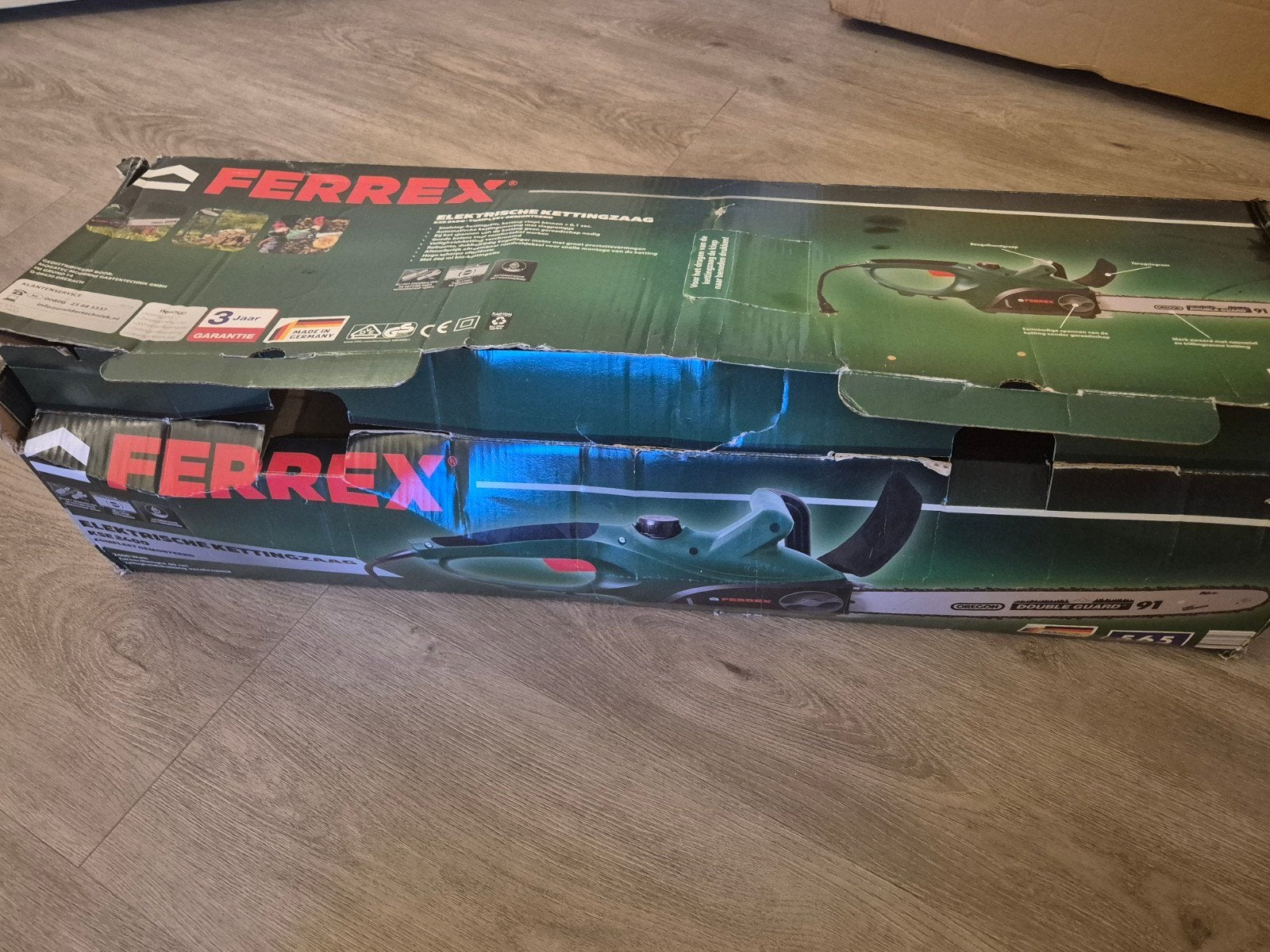 ZGAN Ferrex elektrische kettingzaag KSE 2400 + kettingolie, Ophalen of Verzenden