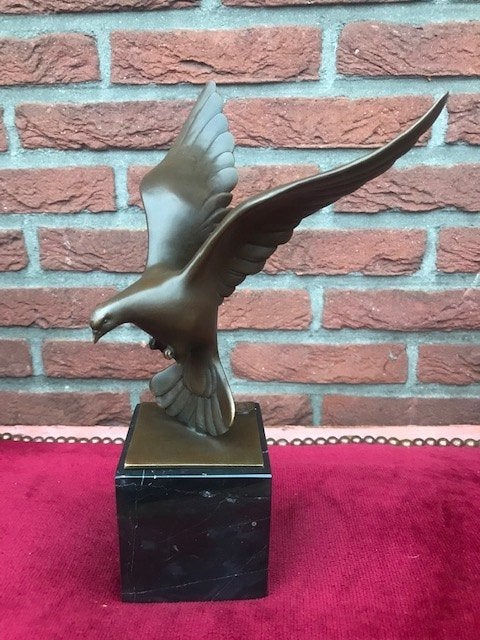 opvliegende duif, fraai bronzen beeld, Ophalen of Verzenden, Brons