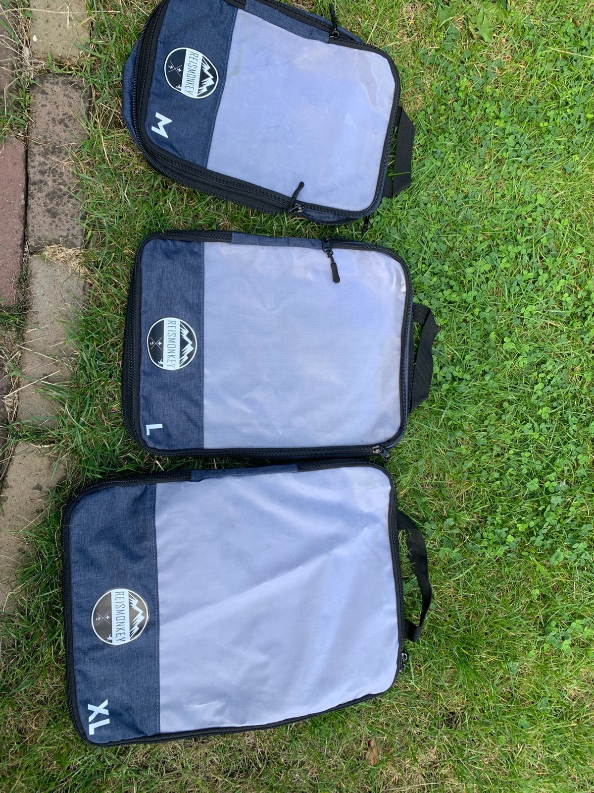 Reismonkey packing cubes (3x), Ophalen, 30 cm of meer, Blauw, Nieuw