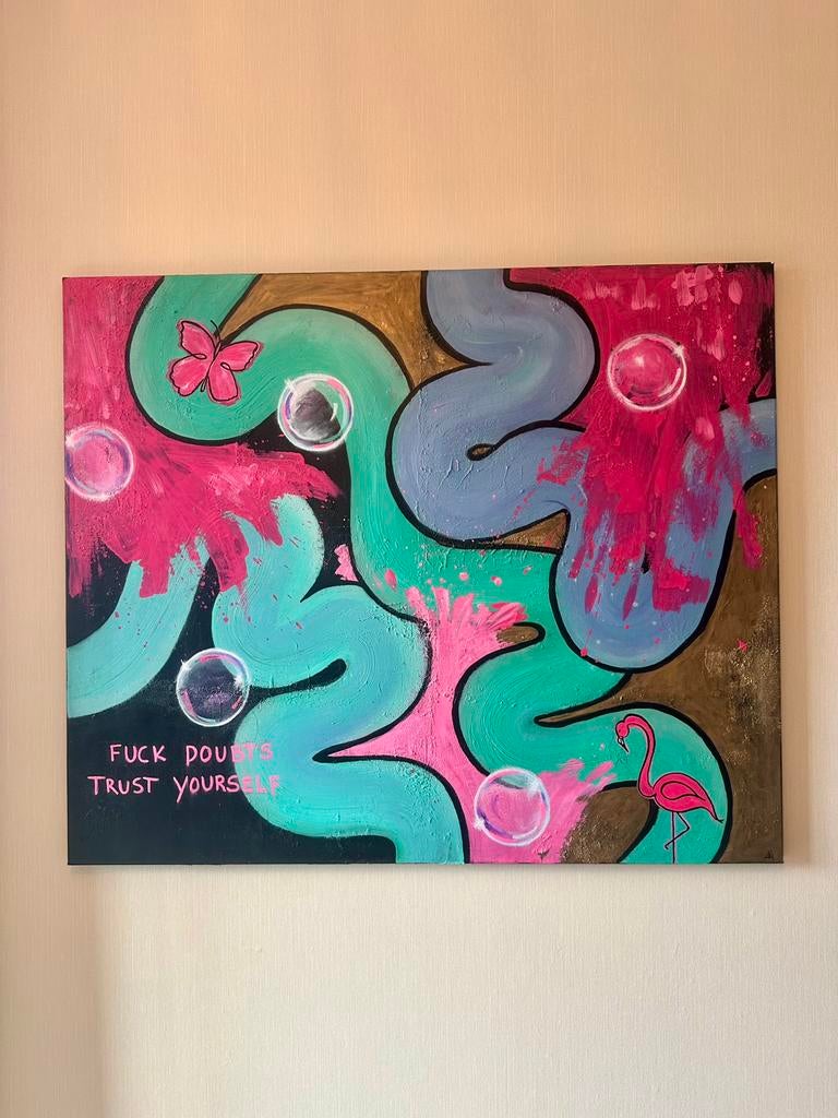 Schilderij canvas / modern / abstract / pop art / kunst, Antiek en Kunst, Kunst | Schilderijen | Modern, Ophalen