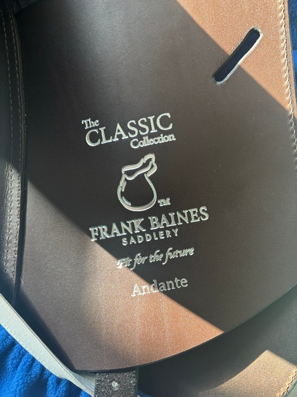 Te koop: nog nooit gebruikt dressuurzadel Frank Baines, Ophalen, Dressuur, Wijd, Overige merken