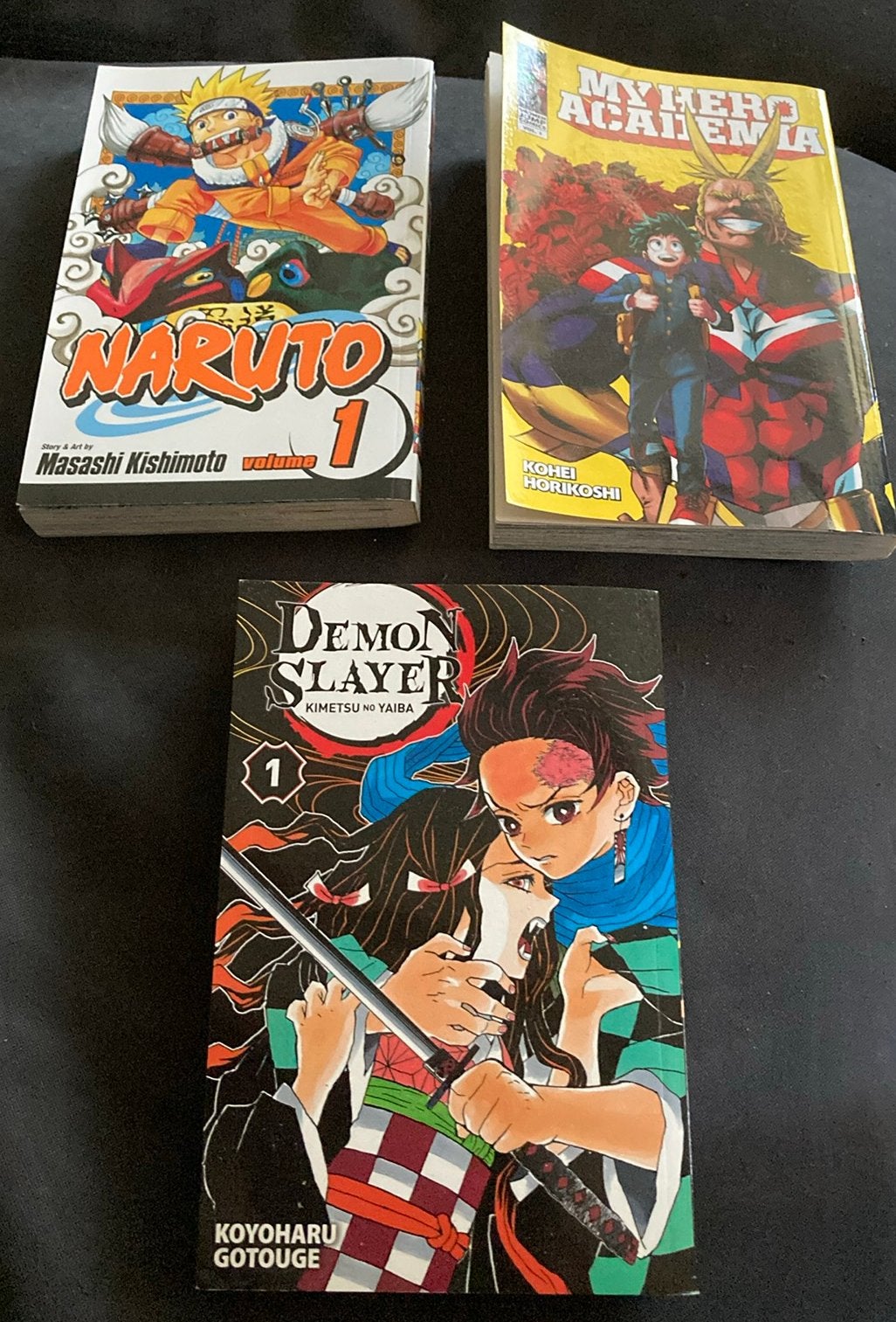 Manga: My Hero Academia 1, Naruto 1, Demon Slayer 1, Boeken, Kohei Horikoshi, Zo goed als nieuw, Japan (Manga), Ophalen
