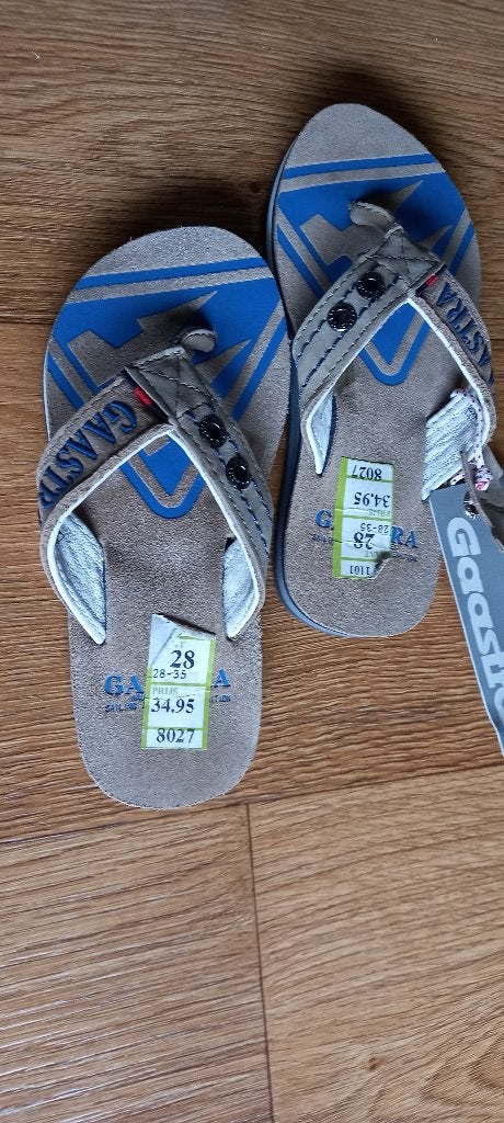 Gaastra leren teenslippers maat 28 Nieuw., Overige typen, Nieuw, Ophalen of Verzenden, Gaastra