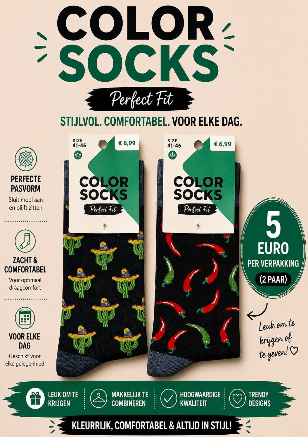 Happy socks, Ophalen of Verzenden, Nieuw, Overige kleuren