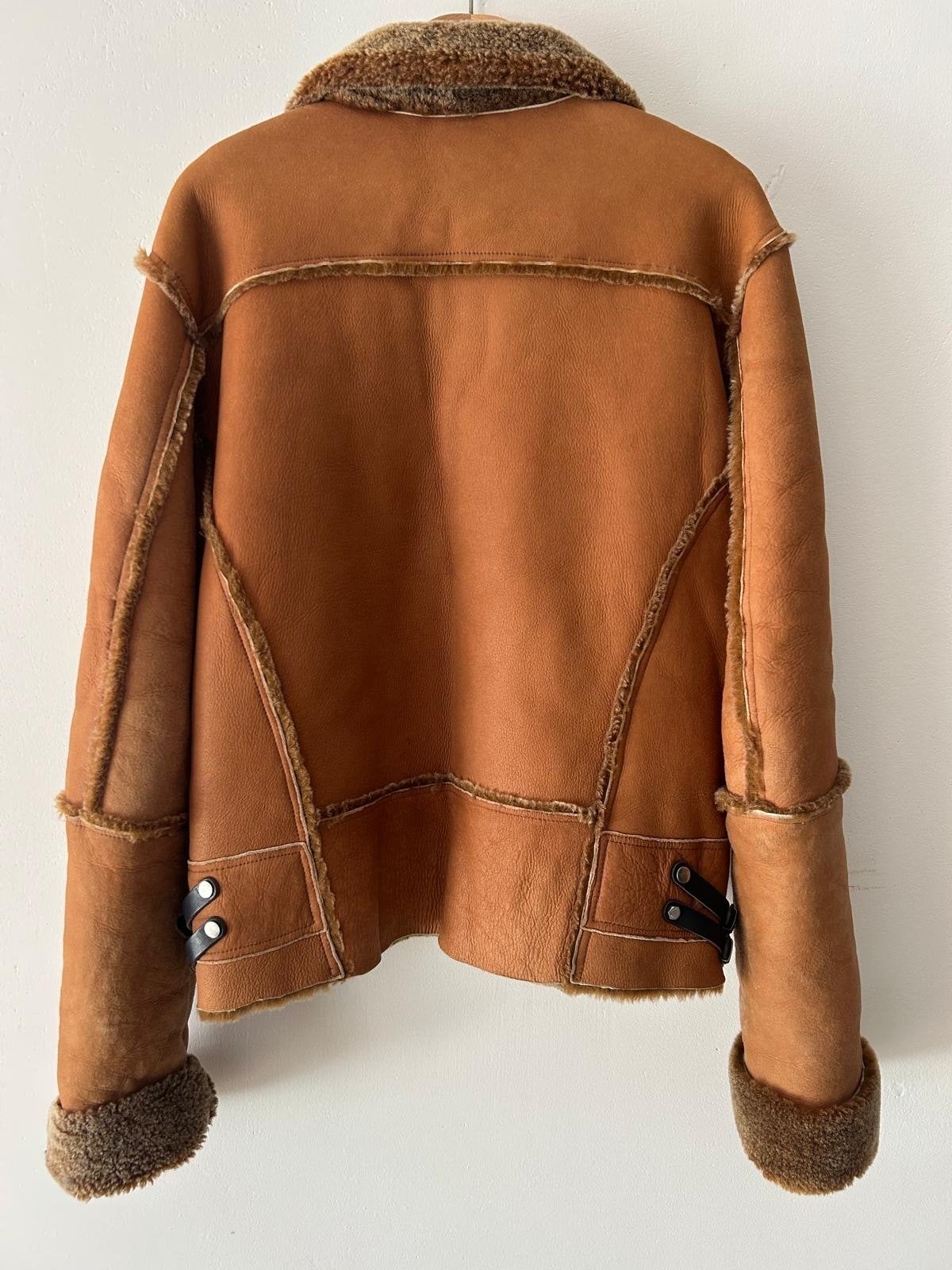 Bikkembergs Leren Jas - Schapenvacht - Maat 56 (XL), Ophalen of Verzenden, Zo goed als nieuw, Maat 56/58 (XL), Bruin